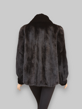 Black Dyed Mink Stroller -Large