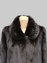 Black Dyed Mink Stroller -Large