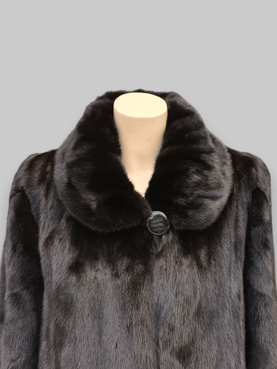 Black Dyed Mink Stroller -Large