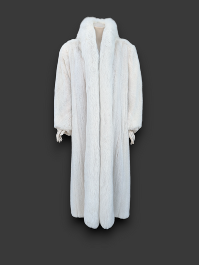Blush Mink w/ Fox Trim Coat -Extra Large