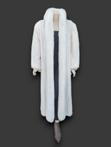 Blush Mink w/ Fox Trim Coat -Extra Large