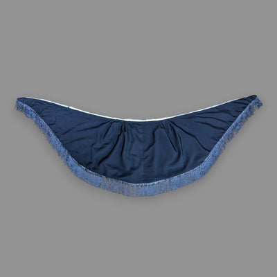 Ermine & Fringe Mink Trim Stole -One Size