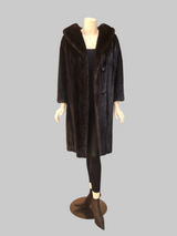 Vintage Dark Brown Mink Coat -Medium
