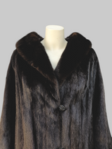 Vintage Dark Brown Mink Coat -Medium