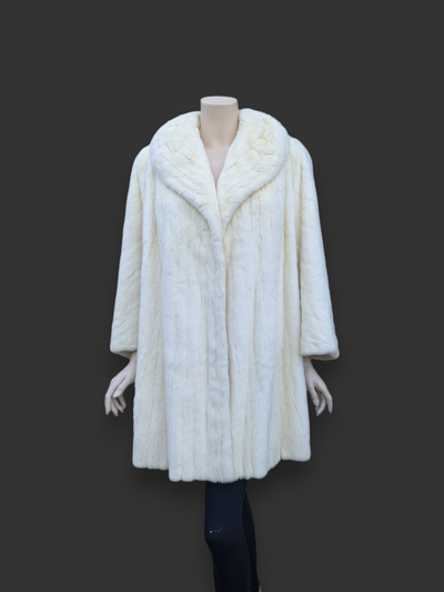 White Ermine Coat -Large