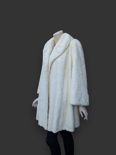White Ermine Coat -Large