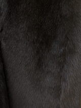 Dark Mink Coat w/ Dyed Fox Trim -Medium