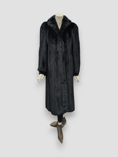 Black Dyed Mink Coat -Small