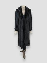 Black Dyed Mink Coat -Small