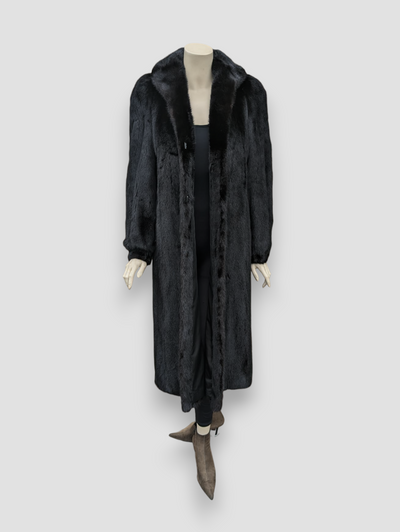 Black Dyed Mink Coat -Small