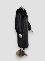 Black Dyed Mink Coat -Small