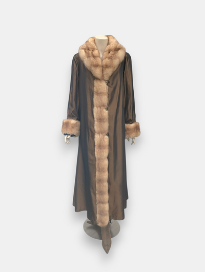 Reversible Sheared Mink & Golden Sable Coat -Medium/Large