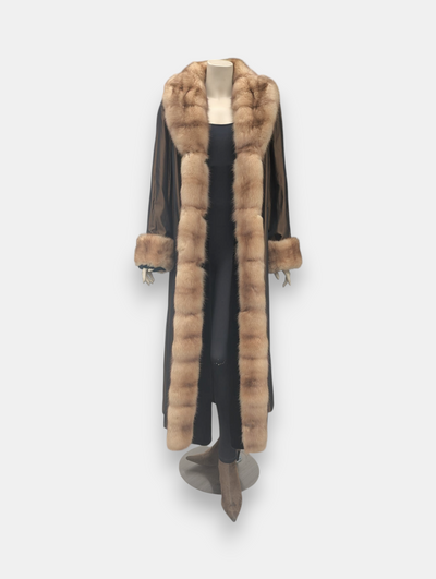 Reversible Sheared Mink & Golden Sable Coat -Medium/Large