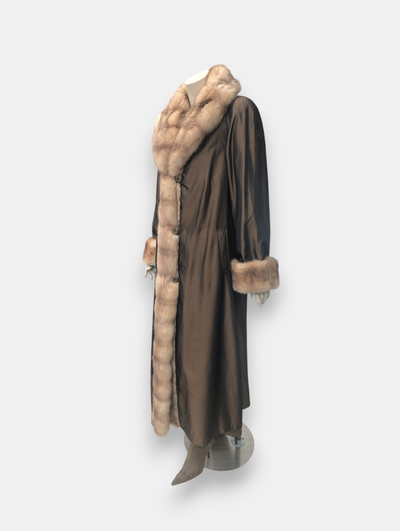 Reversible Sheared Mink & Golden Sable Coat -Medium/Large