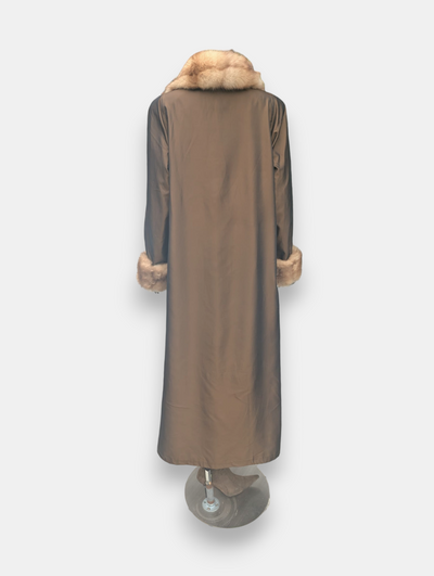Reversible Sheared Mink & Golden Sable Coat -Medium/Large