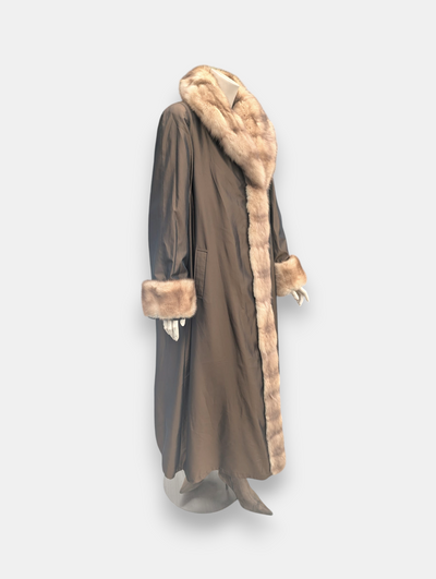 Reversible Sheared Mink & Golden Sable Coat -Medium/Large