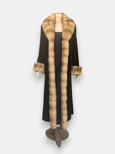 Reversible Sheared Mink & Golden Sable Coat -Medium/Large