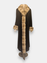 Reversible Sheared Mink & Golden Sable Coat -Medium/Large