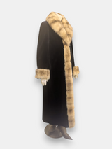 Reversible Sheared Mink & Golden Sable Coat -Medium/Large