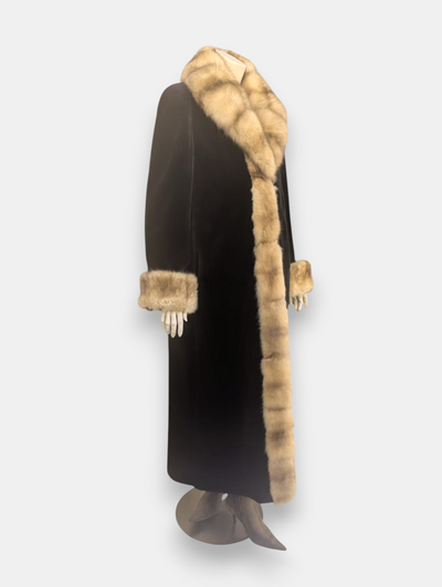 Reversible Sheared Mink & Golden Sable Coat -Medium/Large