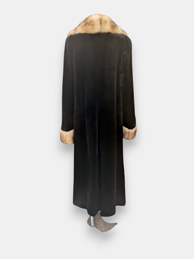 Reversible Sheared Mink & Golden Sable Coat -Medium/Large