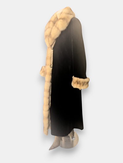 Reversible Sheared Mink & Golden Sable Coat -Medium/Large
