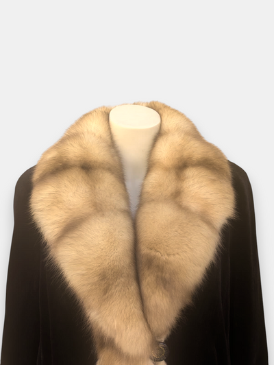 Reversible Sheared Mink & Golden Sable Coat -Medium/Large