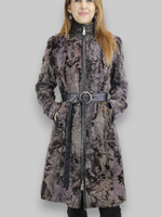 Purple Lamb Calgan & Leather Coat -Small/Medium