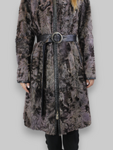 Purple Lamb Calgan & Leather Coat -Small/Medium