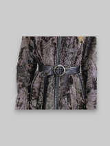 Purple Lamb Calgan & Leather Coat -Small/Medium