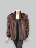 Vintage Ranch/Lunaraine Striped Mink Jacket -Medium