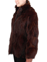 Vintage Brown Dyed Fox Fur Jacket -S/M