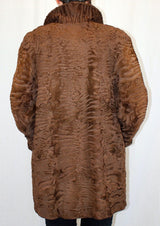 Vintage Brown Swakara Lamb Jacket -L