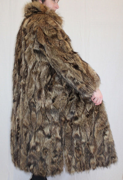 Vintage American Raccoon Fur Coat -M
