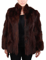 Vintage Brown Dyed Fox Fur Jacket -S/M