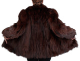 Vintage Brown Dyed Fox Fur Jacket -S/M