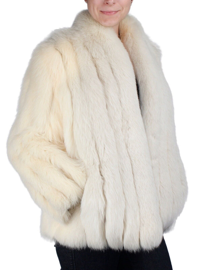Vintage Light Fox Fur Jacket -L