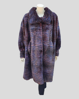 Burgundy and blue rabbit fur coat - from THE REAL FUR DEAL & DAVID APPEL FURS new and pre-owned online fur store!