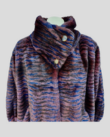 Burgundy and blue rabbit fur coat - from THE REAL FUR DEAL & DAVID APPEL FURS new and pre-owned online fur store!