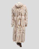 Reversible Light Ruby Dyed Hide-Out Fox Fur Coat