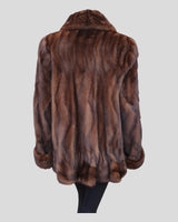 Wild-Type Mink Fur Jacket - back view