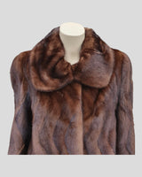 Wild-Type Mink Fur Jacket - close up on collar