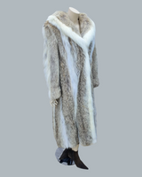 Coyote fur coat with fox fur trim - from THE REAL FUR DEAL & DAVID APPEL FURS new and pre-owned online fur store!