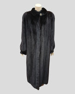 Black Dyed Mink Fur Coat
