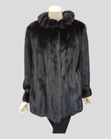Dark Blackglama Mink Fur Jacket by Pierre Balmain