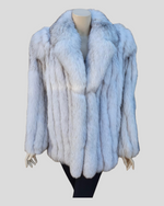 Vintage Blue Fox Fur Jacket -L
