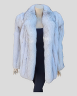 Vintage Blue Fox Fur Jacket -L