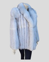 Vintage Blue Fox Fur Jacket -L