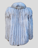 Vintage Blue Fox Fur Jacket -L