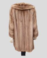 Pastel Mink Fur Stroller - back view